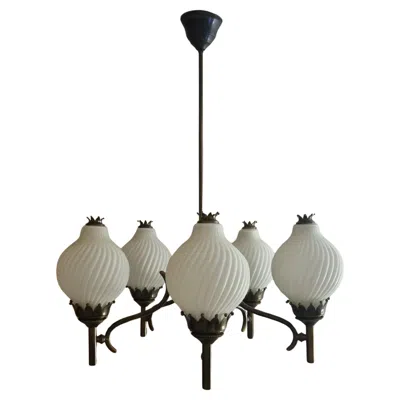 Pre-owned Angelo Lelii Rare Tortiglioni Ceiling Lamp Designed By  For Arredoluce 1961 In Transparent