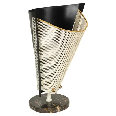 Pre-owned Angelo Lelii Table Lamp In Marble, Brass And Metal By A. Lelli For Stilnovo, Italy, 1950s In Sand