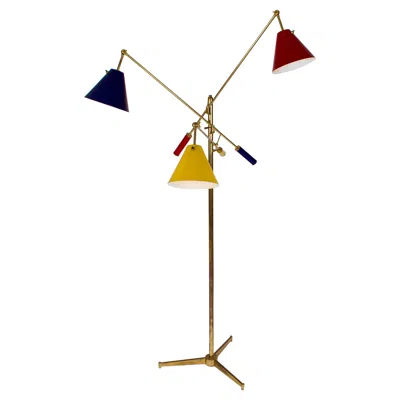 Pre-owned Angelo Lelii 'triennale' Floor Lamp Mod. 12128 By  For Arredoluce, Italy, C.1955 In Sand