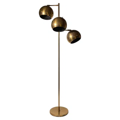 Pre-owned Angelo Lelii Vintage Koch & Lowy Sonneman Arredoluce  Brass Floor Lamps In Brown