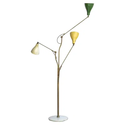 Pre-owned Angelo Lelii Vintage Triennale Floor Lamp By Angelo Lelli For Arredoluce, 1949 In Sand