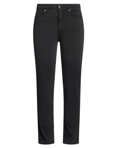 Angelo Marani Woman Jeans Black Size 4 Cotton, Lyocell, Elastane