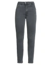 Angelo Marani Woman Jeans Charcoal Size 14 Cotton, Lyocell, Polyester, Elastane In Gray