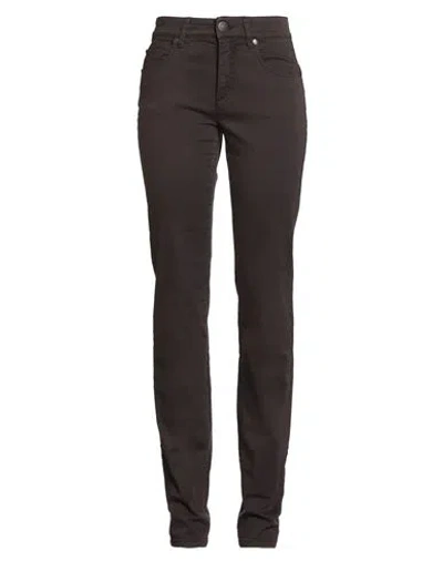 Angelo Marani Woman Jeans Chocolate Brown Size 6 Cotton, Elastane