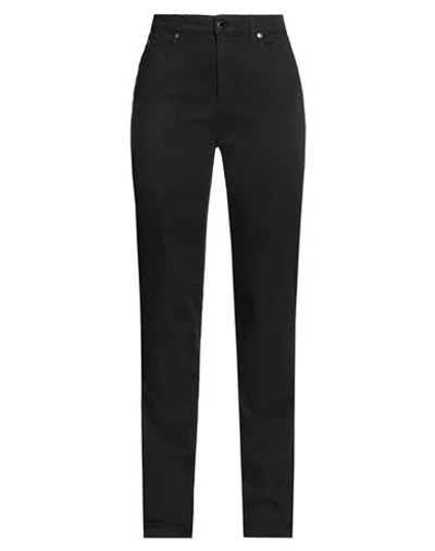 Angelo Marani Woman Jeans Midnight Blue Size 12 Cotton, Elastane In Black