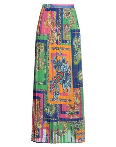 Angelo Marani Woman Maxi Skirt Orange Size 4 Silk