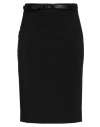 ANGELO MARANI ANGELO MARANI WOMAN MIDI SKIRT BLACK SIZE 8 VISCOSE, POLYAMIDE, ELASTANE