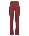 Angelo Marani Woman Pants Brick Size 4 Viscose, Polyester In Red