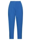 Angelo Marani Woman Pants Bright Blue Size 10 Polyester, Elastane In Blue
