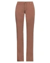 Angelo Marani Woman Pants Camel Size 10 Cotton, Elastane In Beige