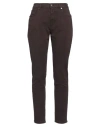 Angelo Marani Woman Pants Chocolate Brown Size 14 Cotton, Pbt - Polybutylene Terephthalate, Elastane In Brown