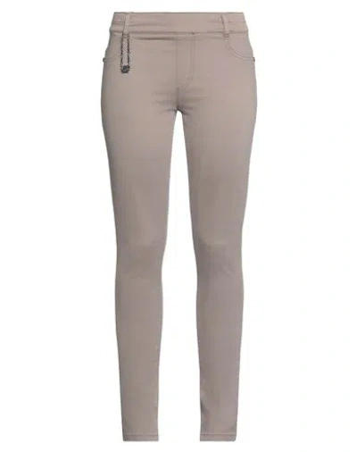 Angelo Marani Woman Pants Light Brown Size 8 Cotton, Elastane In Beige