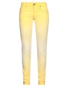 Angelo Marani Woman Pants Yellow Size 10 Cotton, Polyamide, Elastane