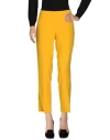 Angelo Marani Woman Pants Yellow Size 8 Polyester, Elastane