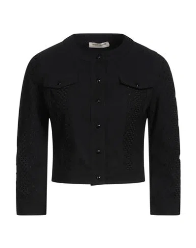 Angelo Marani Woman Shirt Black Size 10 Polyamide, Elastane