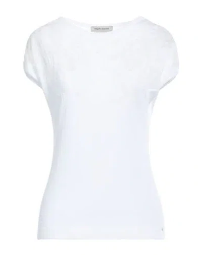 Angelo Marani Woman Sweater White Size 6 Cotton, Viscose, Polyester