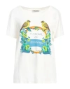 Angelo Marani Woman T-shirt Ivory Size 12 Viscose, Elastane In White