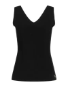 Angelo Marani Woman Top Black Size 4 Viscose, Elastane