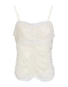 Angelo Marani Woman Top Ivory Size 12 Polyamide, Elastane In White