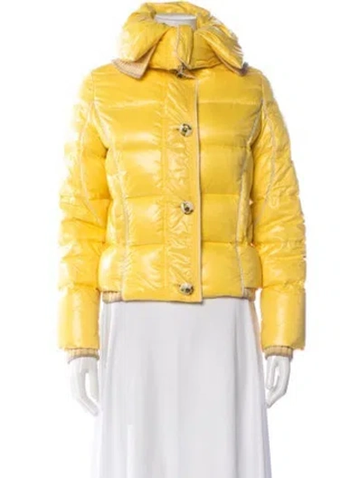 Pre-owned Angelo Mozzillo Down Jacket In Yellow
