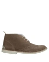 Angelo Nardelli Man Ankle Boots Khaki Size 11 Soft Leather In Neutral