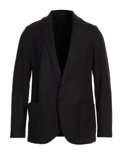Angelo Nardelli Man Blazer Dark Brown Size 40 Acrylic, Virgin Wool, Polyester In Brown