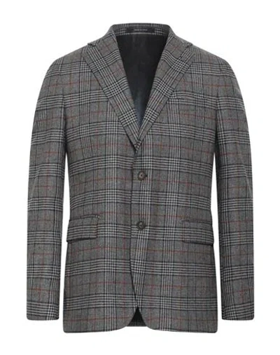 Angelo Nardelli Man Blazer Grey Size 40 Virgin Wool, Silk, Cashmere