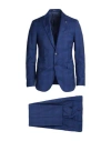 Angelo Nardelli Man Suit Blue Size 38 Virgin Wool In Blue