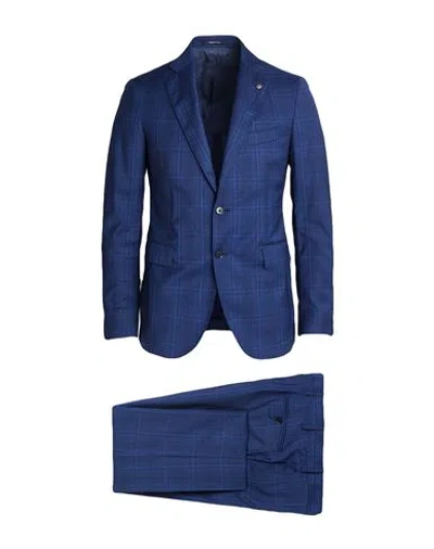 Angelo Nardelli Man Suit Blue Size 38 Virgin Wool