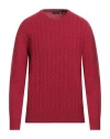 Angelo Nardelli Man Sweater Brick Size 40 Wool, Polyamide In Red