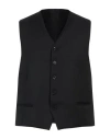 Angelo Nardelli Man Tailored Vest Black Size 40 Virgin Wool