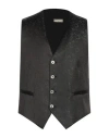 Angelo Nardelli Man Tailored Vest Black Size 42 Polyester, Virgin Wool In Black