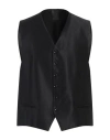 Angelo Nardelli Man Tailored Vest Black Size 46 Wool, Polyester In Black