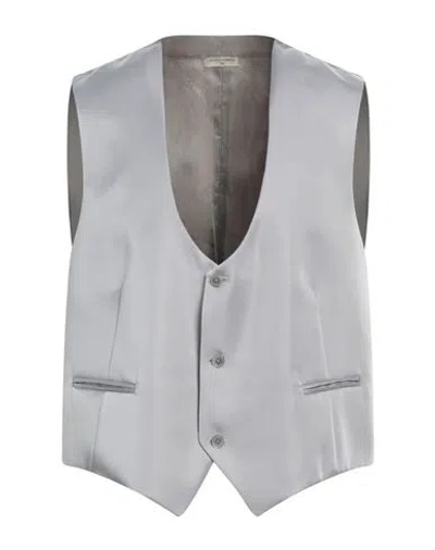 Angelo Nardelli Man Tailored Vest Grey Size 46 Polyester, Viscose