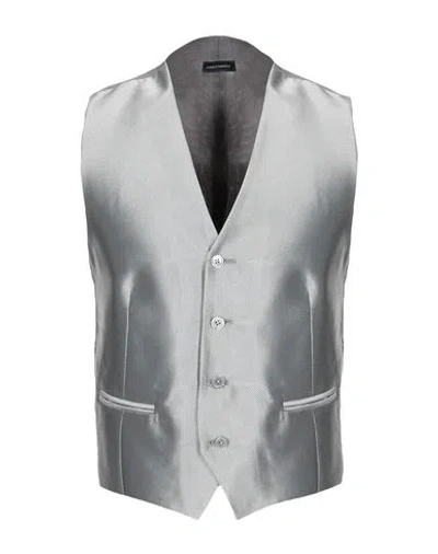 Angelo Nardelli Man Vest Light Grey Size 42 Polyester