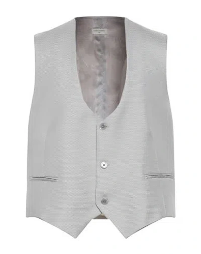 Angelo Nardelli Man Tailored Vest Light Grey Size 42 Viscose, Polyester, Silk