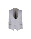 Angelo Nardelli Man Tailored Vest Light Grey Size 46 Polyester, Viscose In Grey