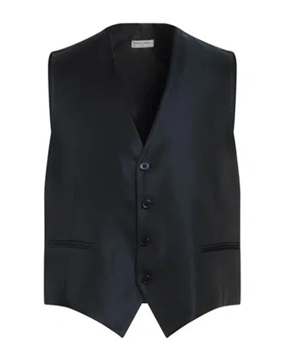 Angelo Nardelli Man Tailored Vest Midnight Blue Size 40 Acetate