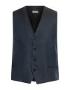Angelo Nardelli Man Tailored Vest Midnight Blue Size 42 Viscose, Acetate In Blue