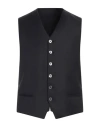 Angelo Nardelli Man Tailored Vest Midnight Blue Size 46 Wool In Blue