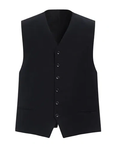 Angelo Nardelli Man Tailored Vest Midnight Blue Size 46 Wool, Acrylic