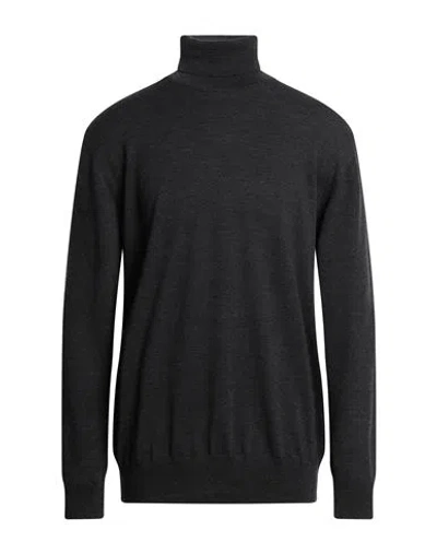 Angelo Nardelli Man Turtleneck Steel Grey Size 46 Merino Wool In Grey