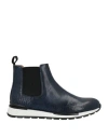 Angelo Pallotta Man Ankle Boots Navy Blue Size 9 Soft Leather In Navy Blue
