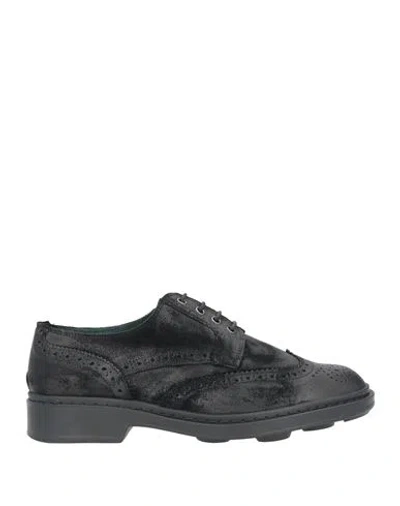 Angelo Pallotta Man Lace-up Shoes Black Size 7 Soft Leather