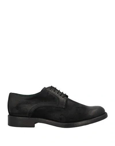 Angelo Pallotta Man Lace-up Shoes Midnight Blue Size 8 Soft Leather