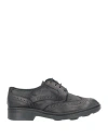 Angelo Pallotta Man Lace-up Shoes Navy Size 8 Soft Leather In Navy Blue