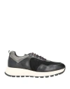 Angelo Pallotta Man Sneakers Black Size 13 Soft Leather In Black