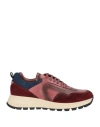 Angelo Pallotta Man Sneakers Burgundy Size 13 Soft Leather In Red