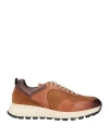 Angelo Pallotta Man Sneakers Tan Size 13 Soft Leather In Brown