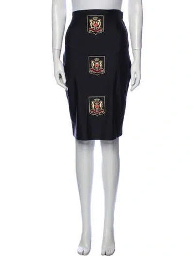 Pre-owned Angelo Tarlazzi Vintage Knee-length Skirt In Black